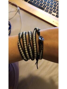 Chan Luu Pearl Bracelet Wrap Leather